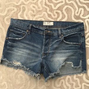Never worn Free People size 27 cut off jean shorts